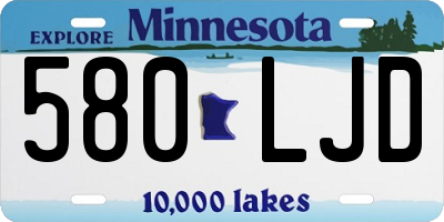 MN license plate 580LJD