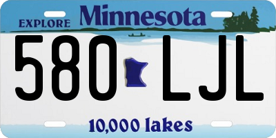 MN license plate 580LJL