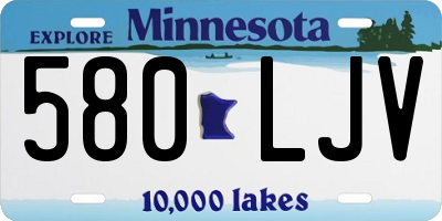 MN license plate 580LJV