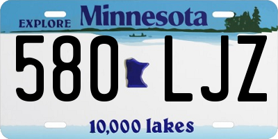 MN license plate 580LJZ