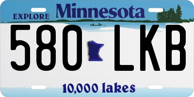 MN license plate 580LKB