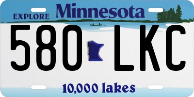 MN license plate 580LKC