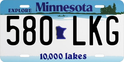 MN license plate 580LKG