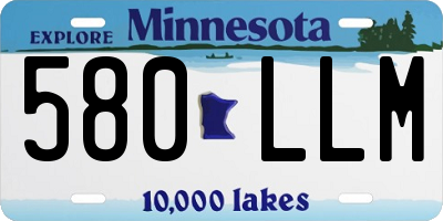 MN license plate 580LLM