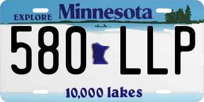 MN license plate 580LLP