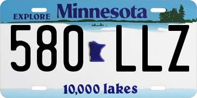 MN license plate 580LLZ