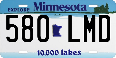 MN license plate 580LMD