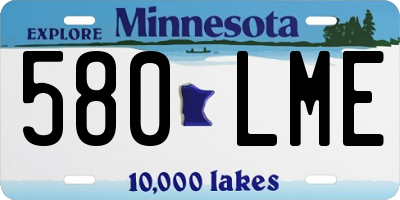 MN license plate 580LME
