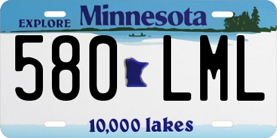 MN license plate 580LML