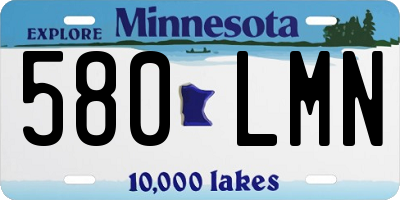 MN license plate 580LMN