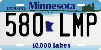 MN license plate 580LMP