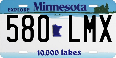 MN license plate 580LMX