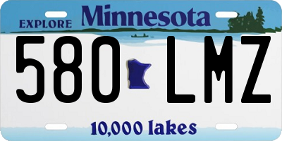 MN license plate 580LMZ