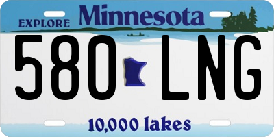 MN license plate 580LNG