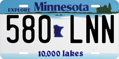 MN license plate 580LNN