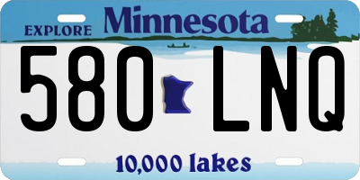 MN license plate 580LNQ