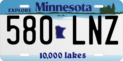 MN license plate 580LNZ