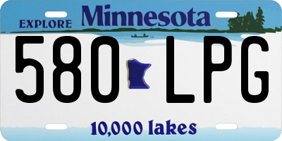 MN license plate 580LPG