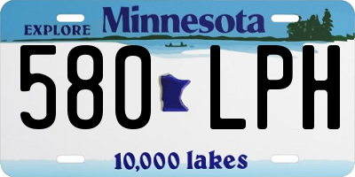 MN license plate 580LPH