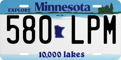 MN license plate 580LPM