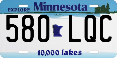MN license plate 580LQC