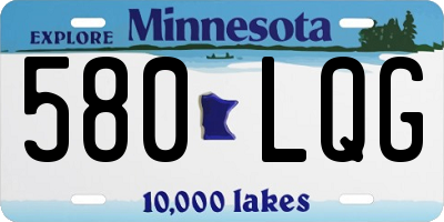 MN license plate 580LQG