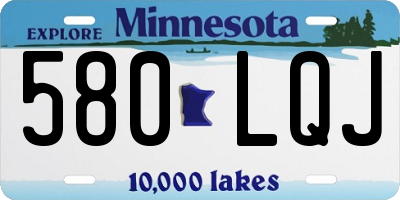 MN license plate 580LQJ