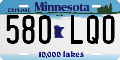 MN license plate 580LQO