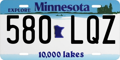 MN license plate 580LQZ