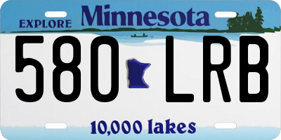 MN license plate 580LRB