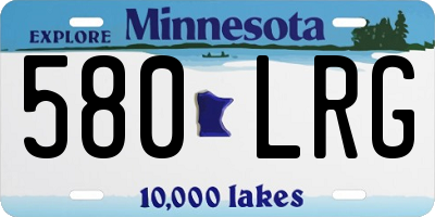 MN license plate 580LRG