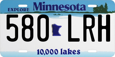 MN license plate 580LRH