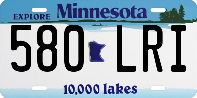MN license plate 580LRI