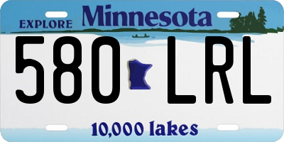 MN license plate 580LRL
