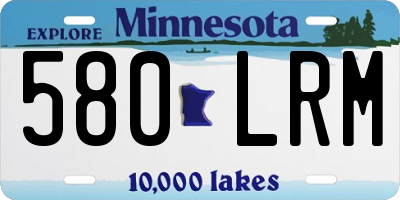 MN license plate 580LRM