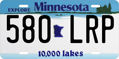 MN license plate 580LRP