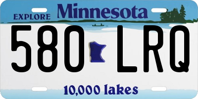MN license plate 580LRQ