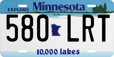 MN license plate 580LRT
