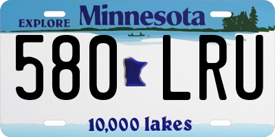 MN license plate 580LRU