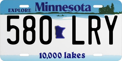 MN license plate 580LRY