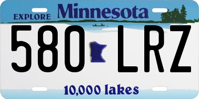 MN license plate 580LRZ