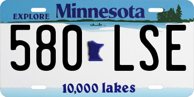 MN license plate 580LSE