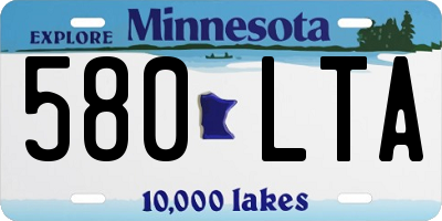 MN license plate 580LTA