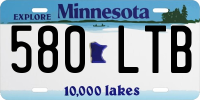 MN license plate 580LTB