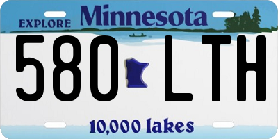 MN license plate 580LTH