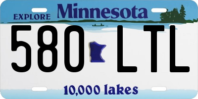 MN license plate 580LTL