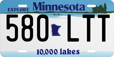 MN license plate 580LTT