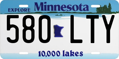 MN license plate 580LTY