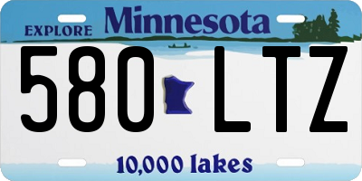MN license plate 580LTZ