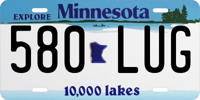 MN license plate 580LUG